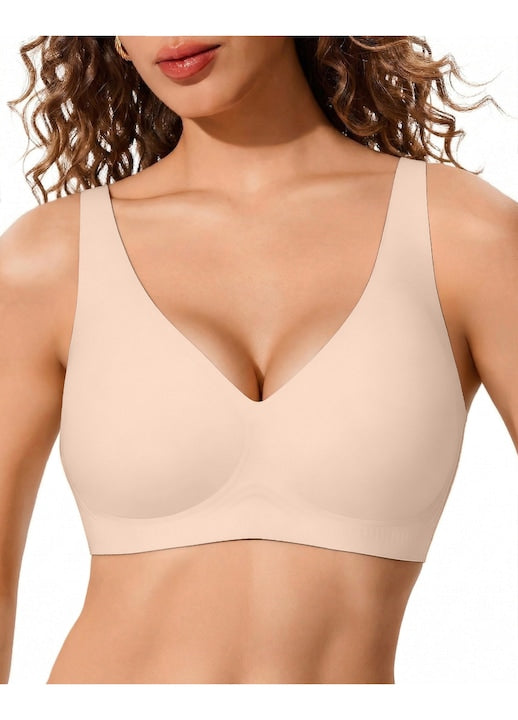 TUNANAN - - Sutien dama Sutiene fara cusaturi push up bustiere moale confortabil Bej
