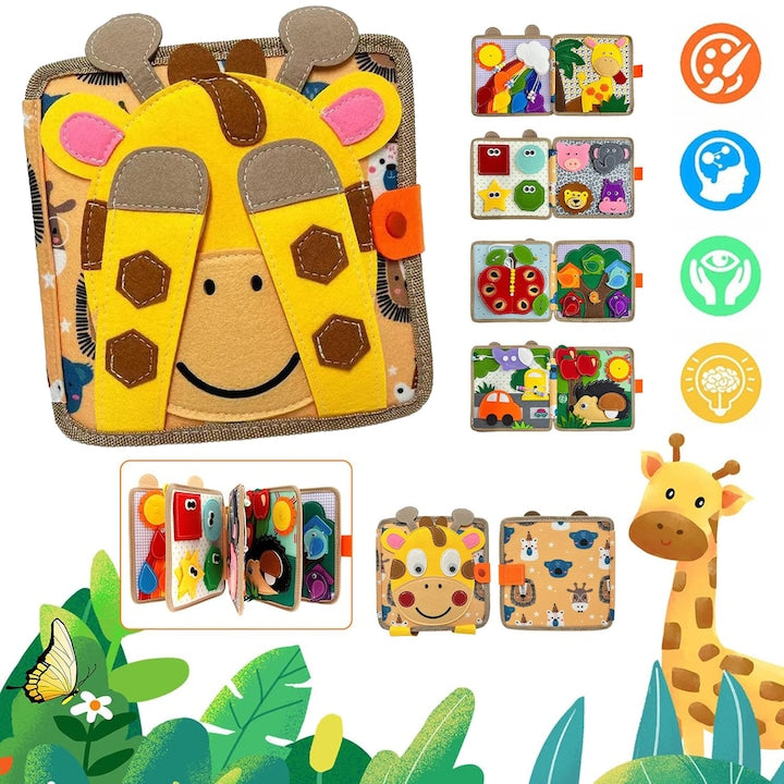 Montessori Activity Board, CHOOLY, felt, 8 pages, 24x24cm
