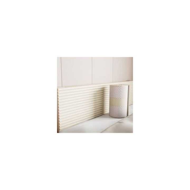 Protectie pentru tablia patului panou decorativ autoadeziv bej 20x200cm