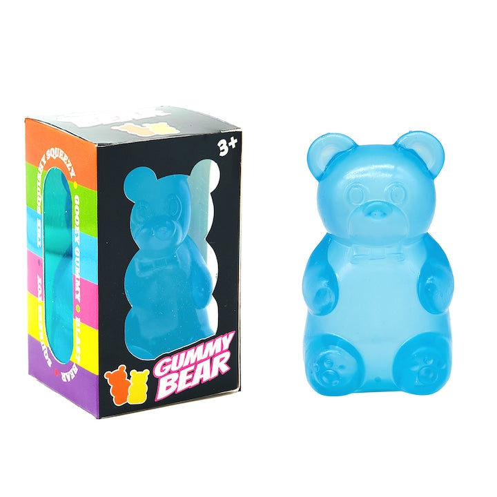 Blue bear squishy stress ball interactive toy set for kids