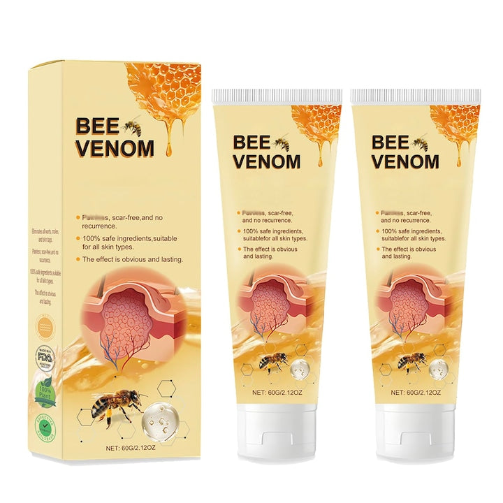Crema cu venin de albine pentru indepartare si reparare crema de tratament cu venin de albine Pachet de 2 crema hidratanta hidratanta pentru toate tipurile de piele 60gx2pcs