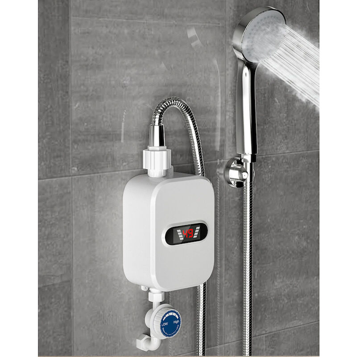 Incalzitor instant de apa 3500W 220V 55C inox montare pe perete sau masa
