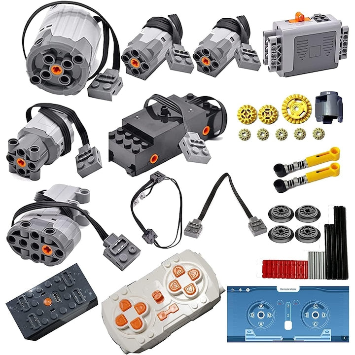 Set de constructie electric 40 piese motor control de la distanta Bluetooth multicolor