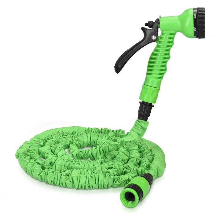 Furtun de gradina extensibil de 30 m Navaris pistol de pulverizare cu 7 modele 47275.3