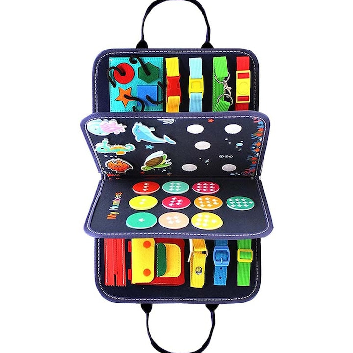 Sensory felt activity book Montessori 1 year+ Multicolor