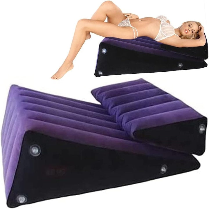 Set 2 Perne Wedge WALALLA Suport Ferm Diverse Pozitii PVC/Bumbac