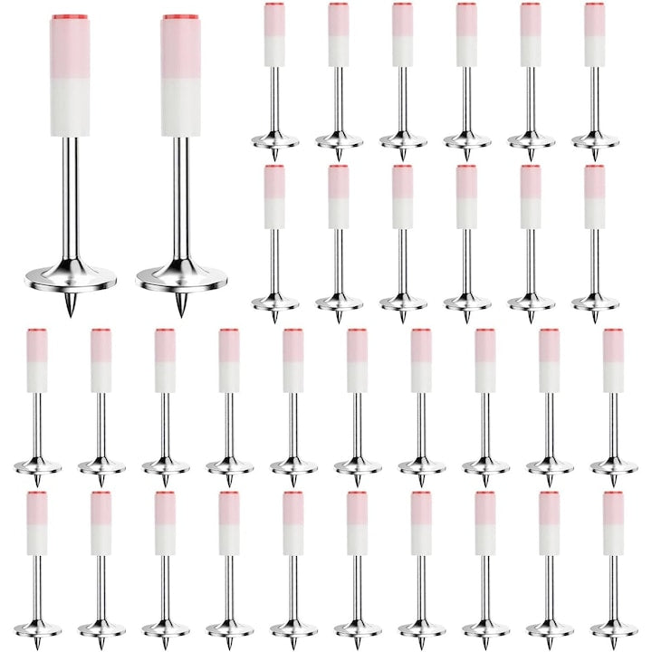 Set of 50 Round Nails/Bolts for Manual Nail Gun, 7.3 mm, Durable, Rust-Resistant, for Concrete, Wood, Brick, Ceilings, Walls, Floors