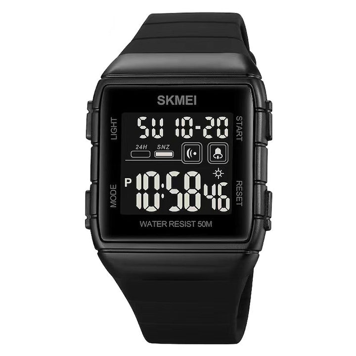 SKMEI - Men's Digital Sport Casual Wristwatch Alarm Backlight Black