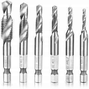 Set burghie filetate Silver 6el. M3x0 5 M4x0 7 M5x0 8 M6x1 0 M8x1 25 M10x1 5 2.5-8.5mm 55-59mm