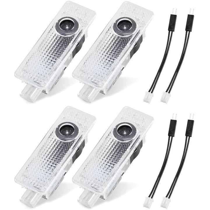 Set 4 proiectoare LED cu logo BMW lampi pentru portiera auto compatibil BMW seria 3 5 6 7 E82 E88 E90 E91 E92 E93 F30 F31 F33 F83 E60 E61 F10 F11 F18 E63 E64 E65 E66 E67 E68 F01 F02 E70 E71 E72 F15 F16 F85 F86