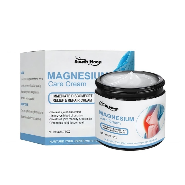 Crema cu Magneziu pentru Ameliorarea Durerilor South moon Formula Non-Grasa si Fara Miros Absorbtie Rapida Calmeaza Muschii si Articulatiile Ideala pentru Relaxare si Imbunatatirea Mobilitatii Potrivita pentru Utilizare Zilnica