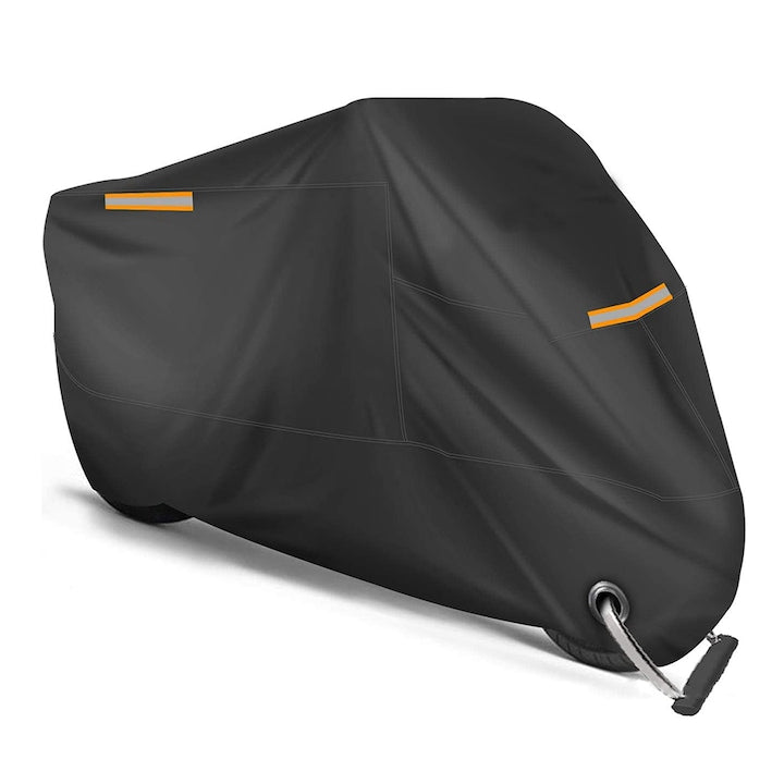Husa de exterior pentru motocicleta 245x105x125cm XXL Impermeabil Rezistent la praf Poliester Negru