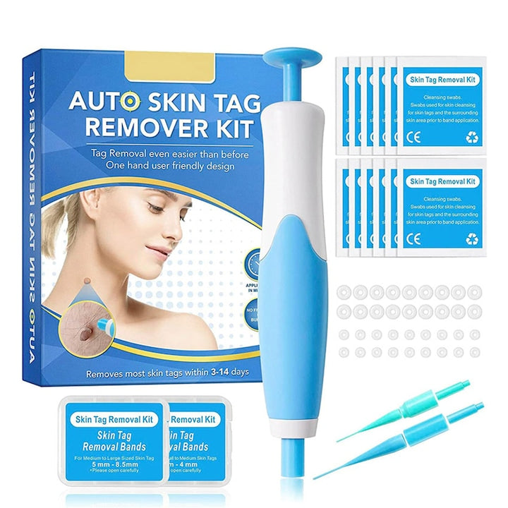 Chucai Warts Removal Kit 2-in-1, 2-8mm, Blue, for Face and Body