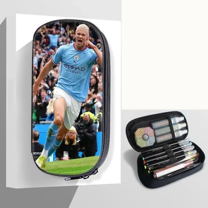 Penar fotbal design Haaland spatios portabil negru