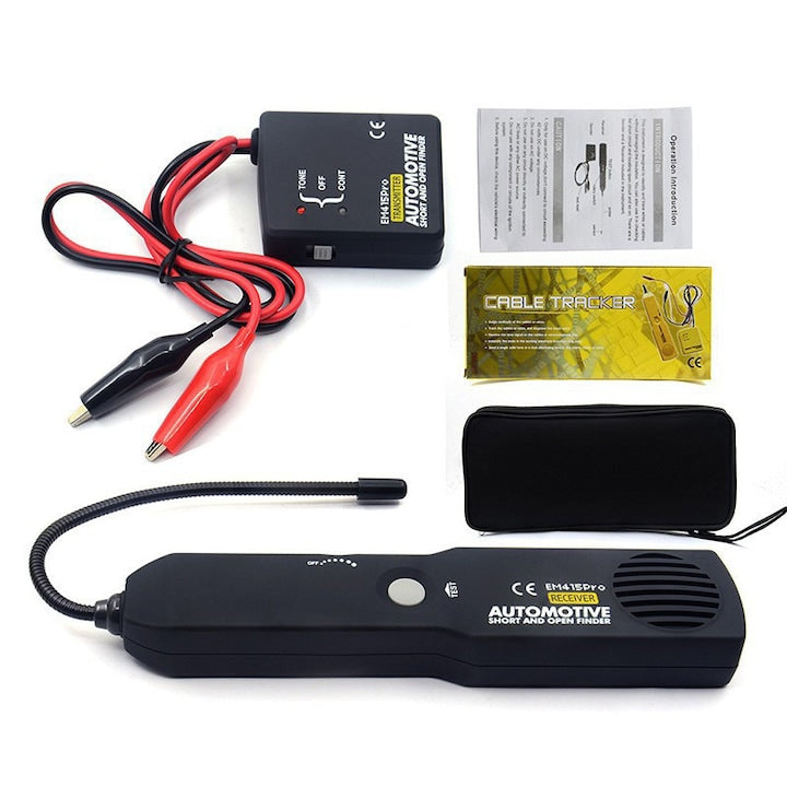 Tester circuit auto profesional detector circuit intrerupt 6-42V Cu bagaj Auto scurtcircuit si deschis circuit Finder instrument de reparare YQLAFT Negru