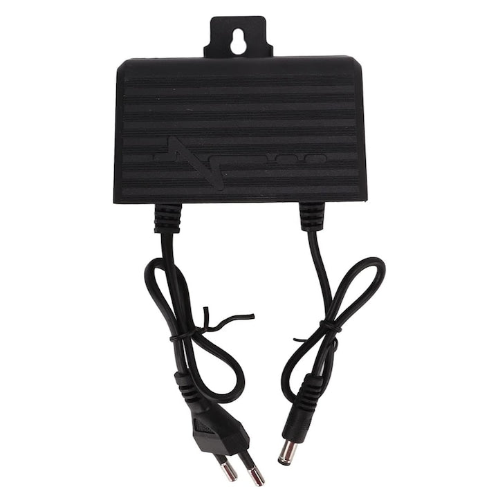 Alimentator 12V 2A Pentru Camere De Supraveghere rezistent la apa si protectie la trasnet Negru