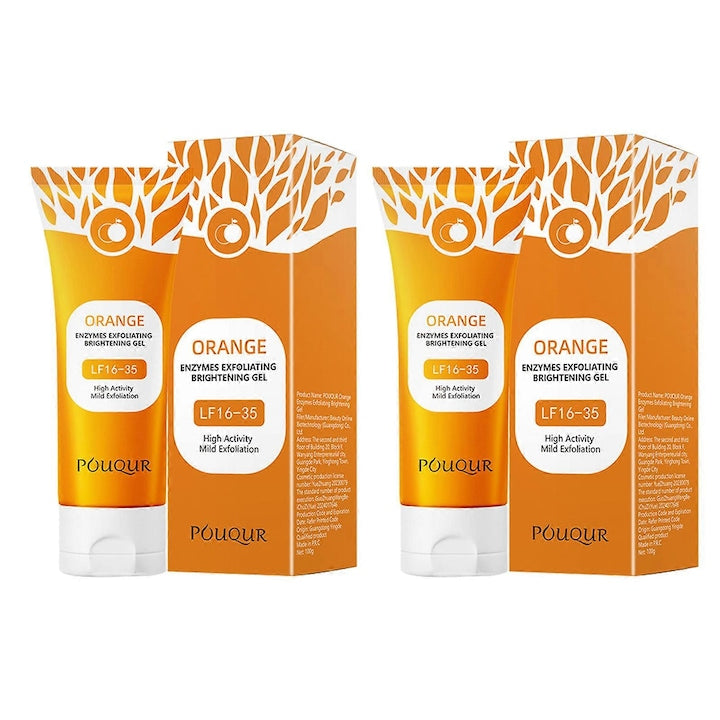 Gel exfoliant pentru fata si corp 2 bucati cu enzime de portocale