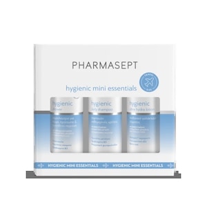 Set Pharmasept Mini Essentials Gel de dus 100ml Sampon 100ml Lotiune hidratanta 80ml pentru toate tipurile de par normal unisex