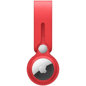 AirTag Apple Leather Loop Red