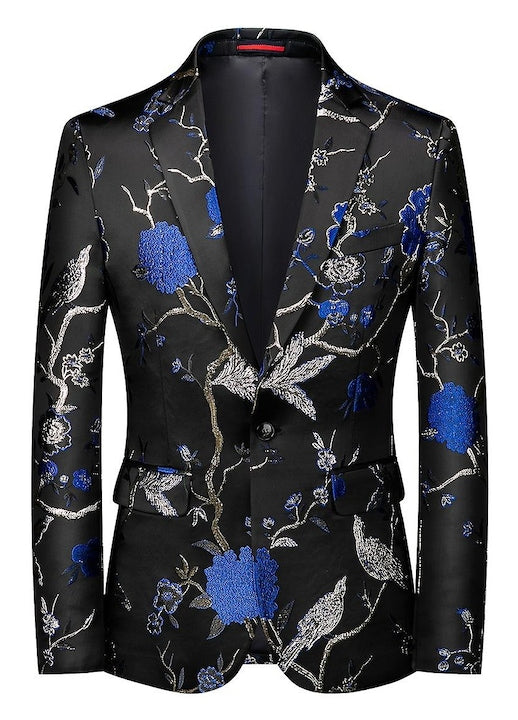 OEM - Men's slim-fit blazer, one button, polyester, multicolor, S INTL 12 interest-free installments