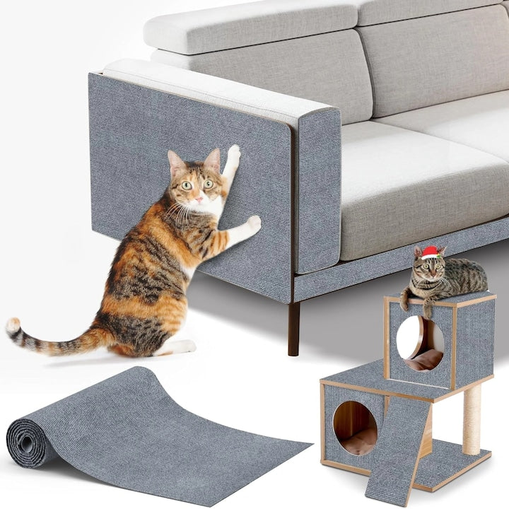 Scratching Mat for Cats Furniture Protector Cats DIY Design Scratch-resistant and furniture-friendly 400x1000mm Dark Grey