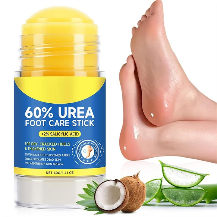 Crema pentru picioare cu uree care contine 60% uree si 2% acid salicilic hidrateaza si indeparteaza bataturile si pielea moarta. Potrivita pentru calcaie maini si genunchi uscate si crapate. 40g