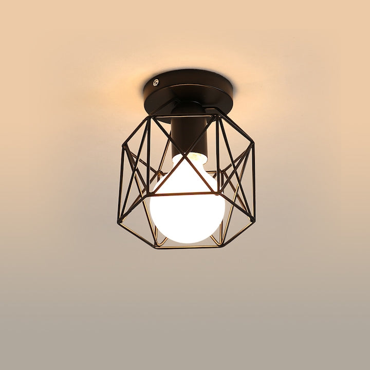 Ceiling Light Iron E27 Black