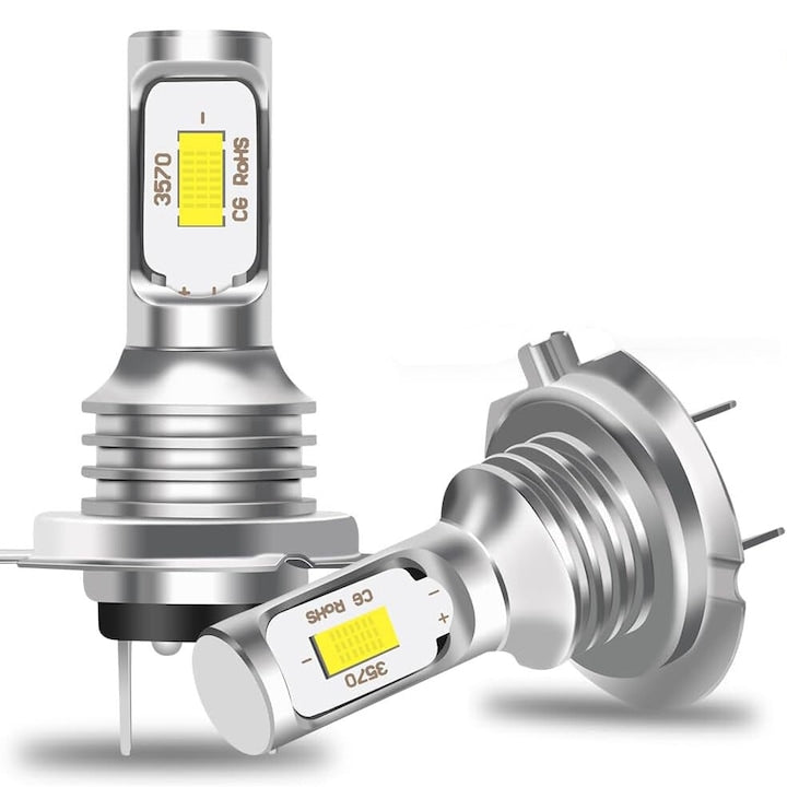 Set de 2 Becuri led H7 Car Foglight 2000LM 6000K OUYLAF Argint