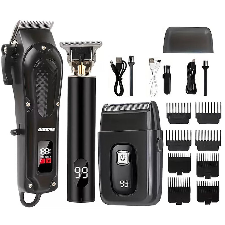 Masina de tuns parul pentru barbati trimmer fara fir set de barbierit