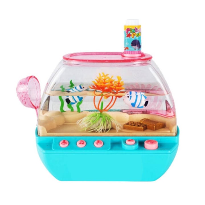 Kids' Simulation Aquarium Toy Set, Blue, 12.2x2cm