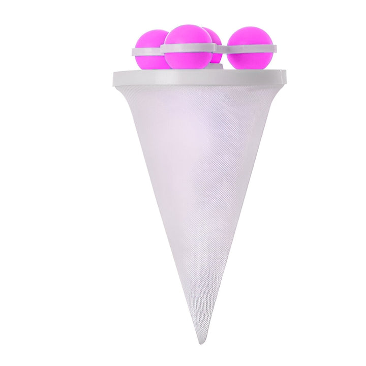 Filtru de Scame Reutilizabil pentru Masina de Spalat Profesional Compact Forma de Con Elimina Scame Par Mirosurile Neplacute si Bacteriile Roz Neo™