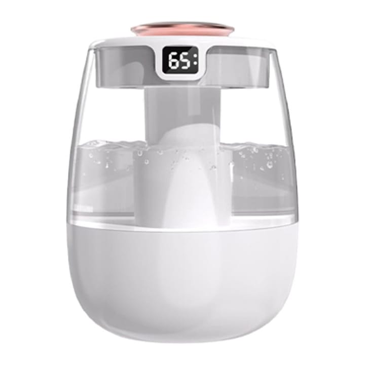 Umidificator de Aer Rqiurpn Ultrasonic Profesional Duza Dubla Afisaj Inteligent cu Abur Rece Silentios 36db Pentru Casa Birou Living Dormitor Camera Bebe Umidificare Reglabila1000ml lumina Noapte Alb