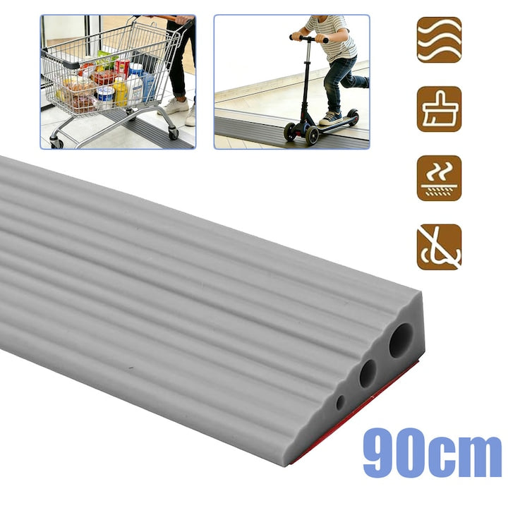 Threshold Ramp 90 x 6 x 2 cm for Wheelchairs, Accessibility Ramp, Threshold Reducer, Door Floor Threshold Transition Strip, Door Threshold Moldings, Carpet, Tile Edge