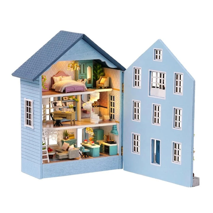 Casa de papusi DIY YANYXR lemn multicolor 10x5.4x12.8cm