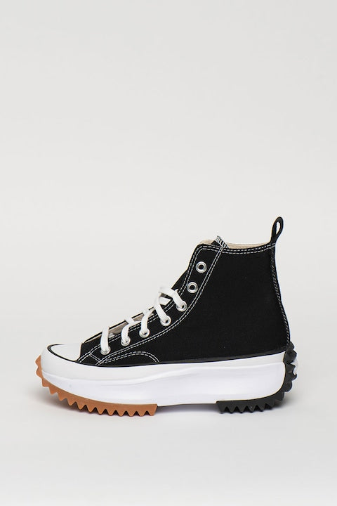 Converse - Tenisi inalti unisex cu talpa flatform Run Star Hike Negru/Alb optic 12 rate cu 0% dobândă