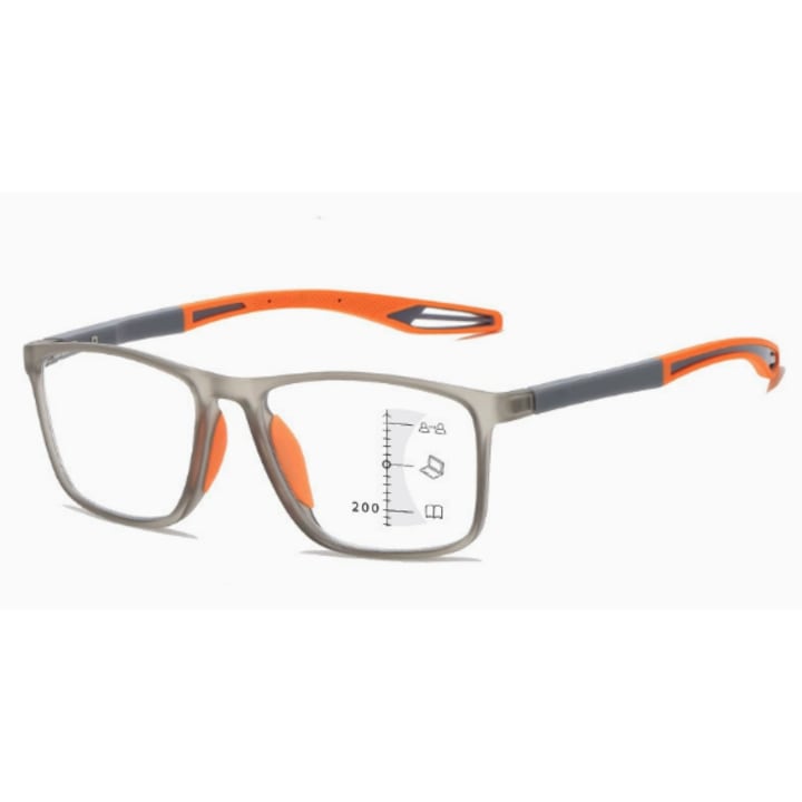 Ochelari de vedere progresivi cu filtre fotochromice si anti-lumina albastra design cu rama completa dimensiuni usoare set de lentile multifocale