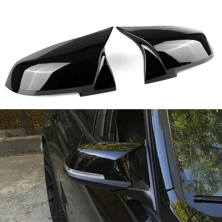 Set de 2 rame de oglinda stanga si dreapta compatibile cu BMW seria 1234 X1/F20 F22 F30 F32 2010-20149 Styling Bullhorn Negru Lucios