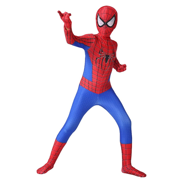 Spider-Man Costume for Kids ZOUN Extraordinary Spider-Man 140 cm for children 5 years and older, suitable for Halloween, birthday parties, Christmas, stimulates imagination and adventurous spirit, available in multiple colors