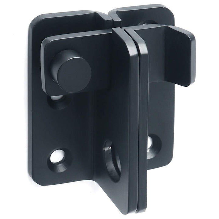 Zavor glisant anti-furt otel inoxidabil mat negru 55x62mm set cu 1 zavor si 4 suruburi