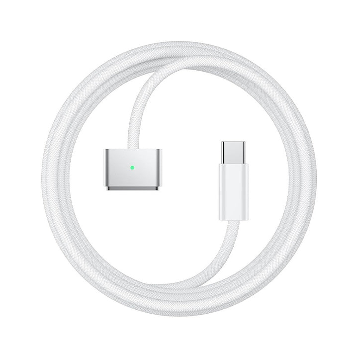 Magsafe 3 Charging Cable Rqiurpn 140W 2m Super Strong Magnetic Braided Nylon Compatible with A2442 A2485 A2681 A2779 A2780 White