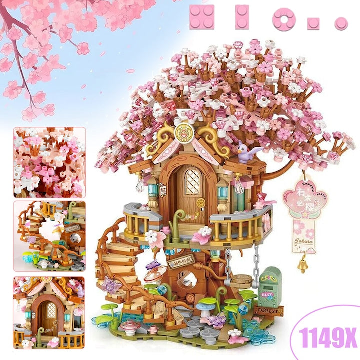 Mini Bonsai Sakura Building Set 1149 pieces tree house 17x11.5x16.5cm