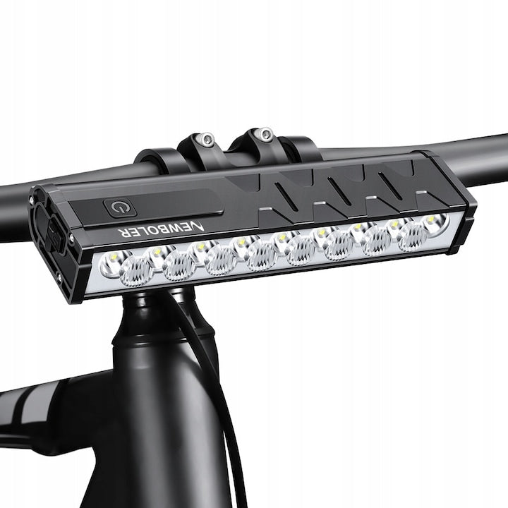 Set lampa bicicleta LED 10000 lumeni 5000mAh waterproof aluminiu 4 moduri de iluminare