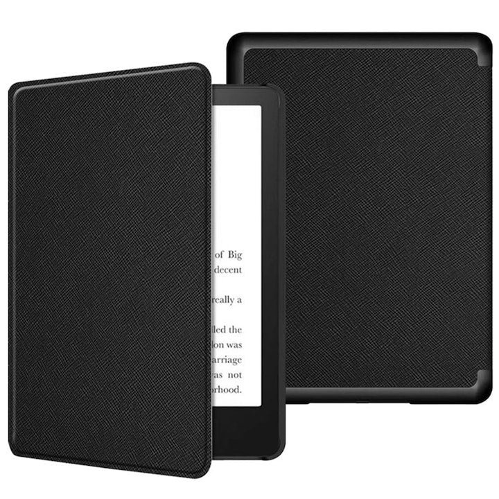 Husa pentru Kindle 11 2022 / 12 2024 Rezistent la apa si abraziune Slim ultra-light Protectie din piele PU Premium Negru