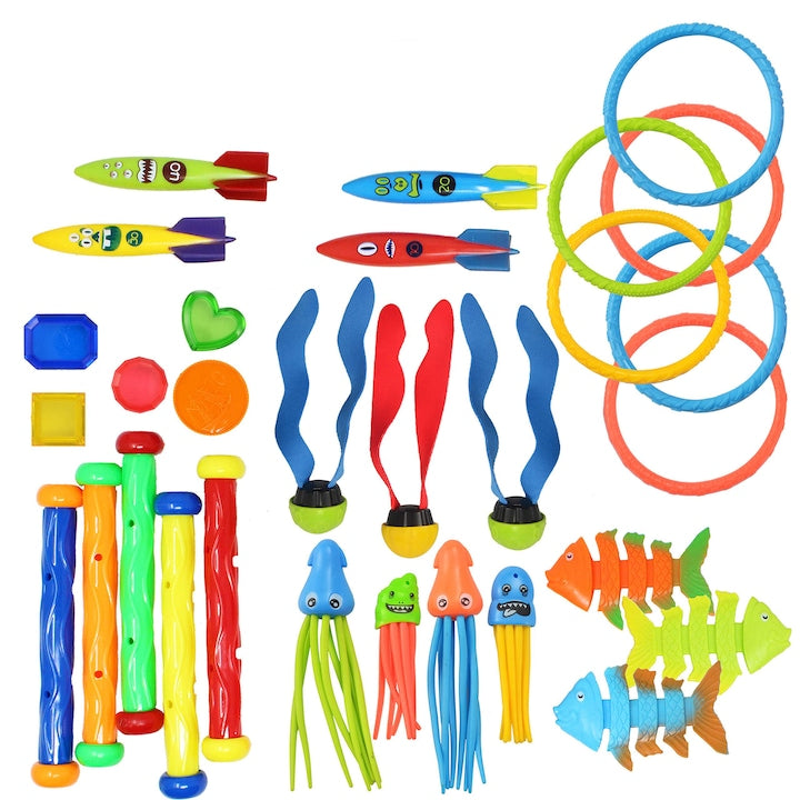 Set 30 jucarii inot copii OVERTANG 3ani+ Multicolor