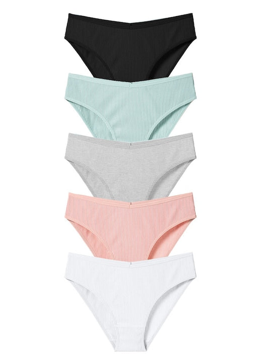OEM - Set de 5 chiloti dama bumbac Multicolor