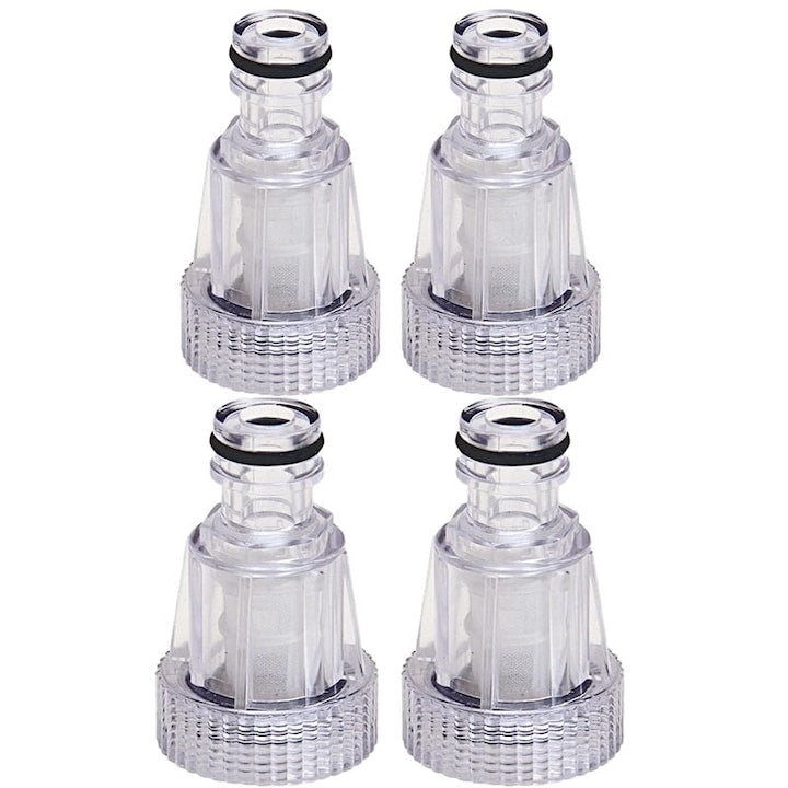 Set 4 Filtru de apa pentru aparate de spalat cu presiune Plastic Transparent
