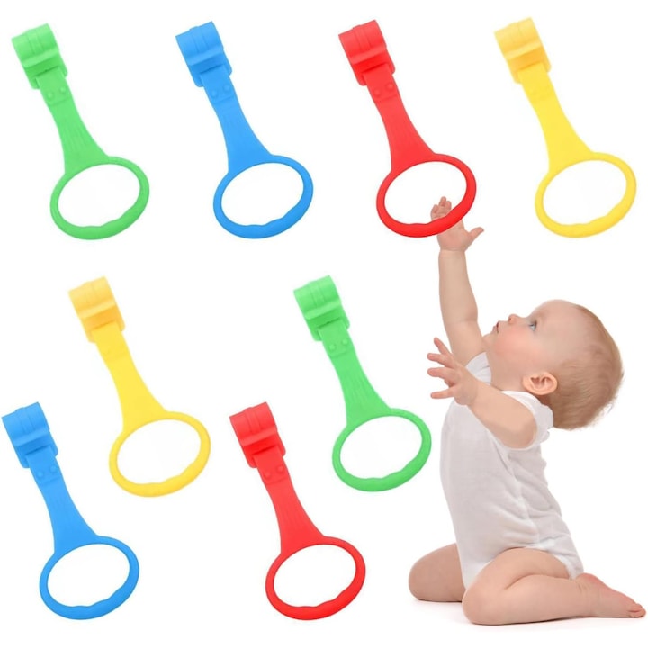 Set 8 inele sustinere patut bebelus ABS/Plastic 20 x 7.6 x 3.3 cm Multicolor