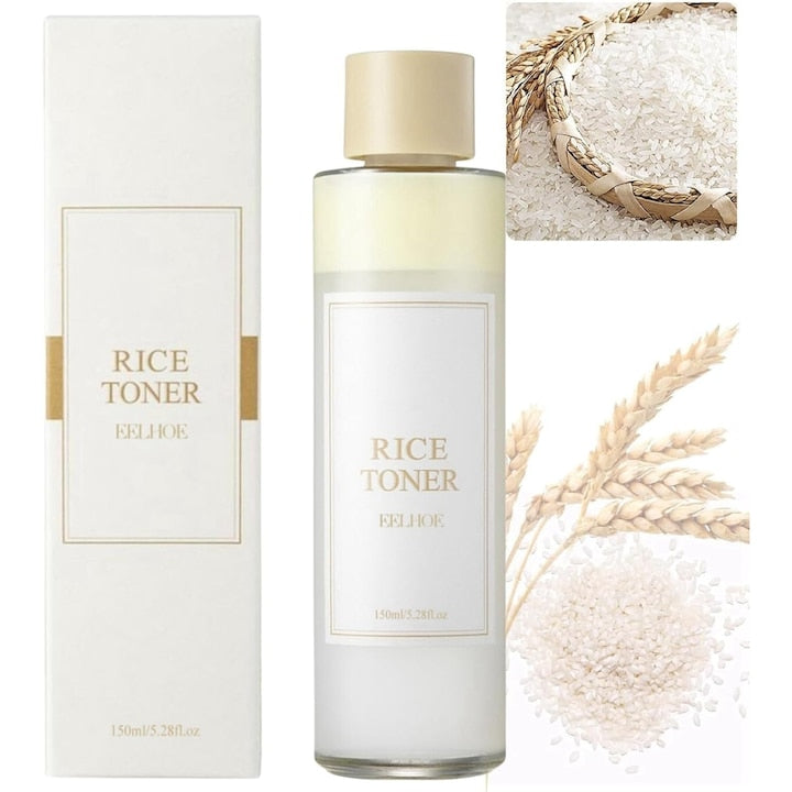 Toner hidratant cu extract de orez 150 ml - Esenta naturala de stralucire pentru piele hidratare profunda si stralucire sanatoasa vegan non-comedogen Apa florala Hipersensibil