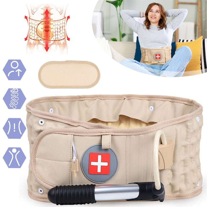 Centura de suport lombar gonflabilă CHOOLY kaki 73-129 cm