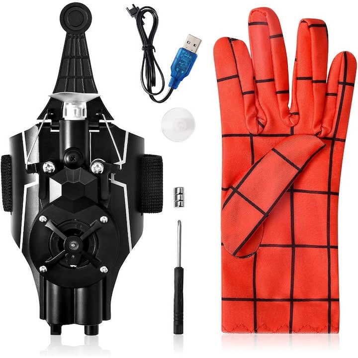 Jucarie interactiva Spider Web Shooter joc de rol design electric multicolor dimensiuni 9 8x3m